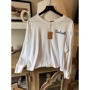 Recycled Karma x Emerson Grace NWT Puff Sleeve Nashville T-shirt Size Large